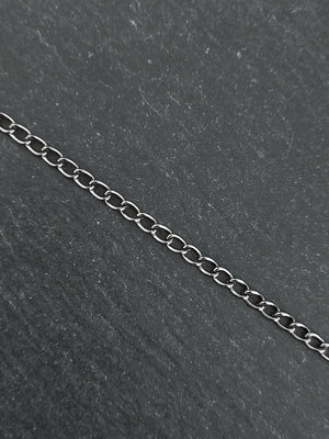 5m of Gunmetal Tone Curb Chain 5x3mm Strong 0.8mm Open Link Nickel FREE