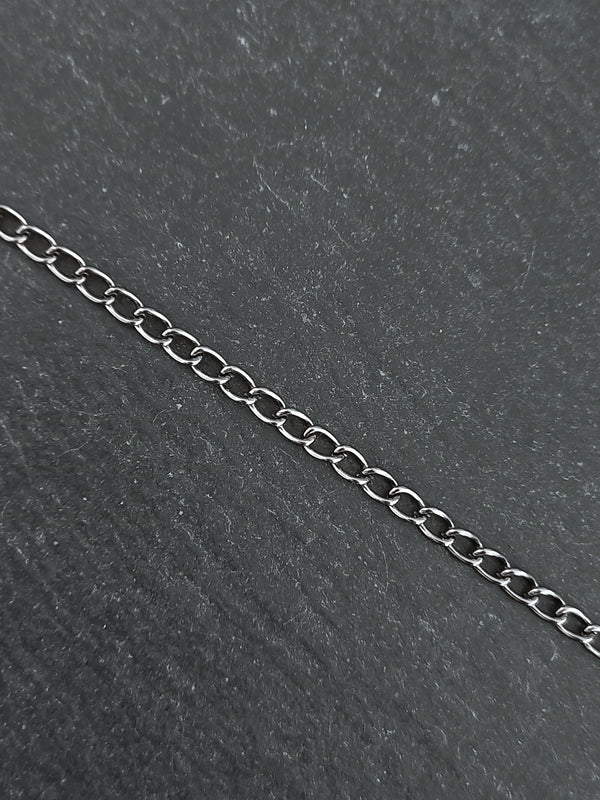 5m of Gunmetal Tone Curb Chain 5x3mm Strong 0.8mm Open Link Nickel FREE