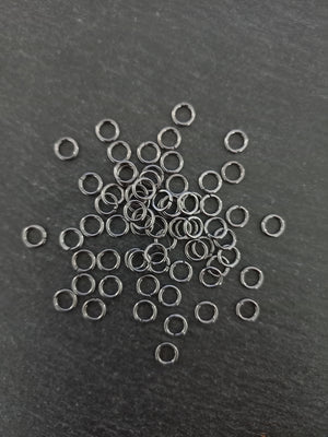100 or 500 Gunmetal Tone Brass 6mm Jump Rings 1mm (18 Gauge)