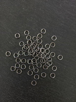 100 or 500 Gunmetal Tone Brass 6mm Jump Rings 1mm (18 Gauge)