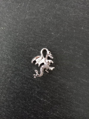 10 or 50 Dragon Charms Antique Silver Tone Alloy 21x14x6mm