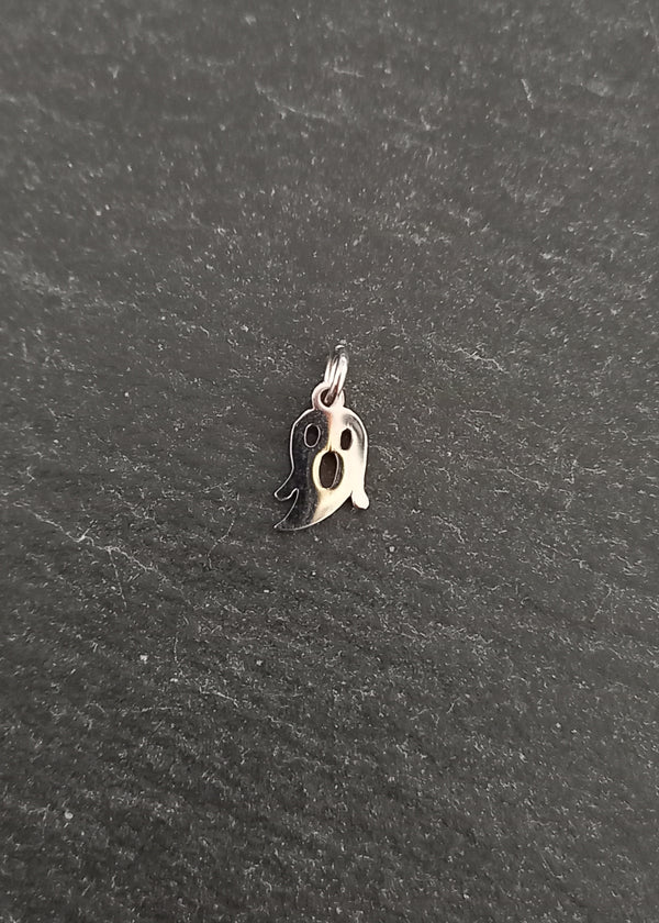 4 or 20 Stainless Steel Ghost Charms 11x7x1mm