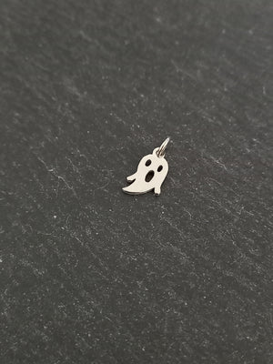 4 or 20 Stainless Steel Ghost Charms 11x7x1mm