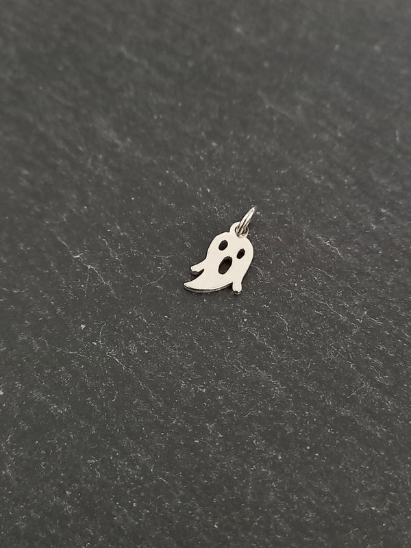 4 or 20 Stainless Steel Ghost Charms 11x7x1mm