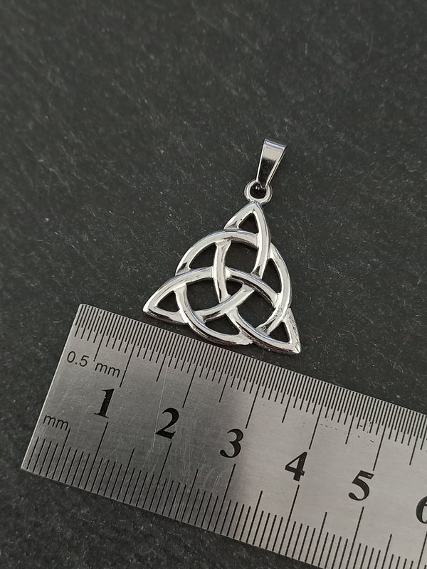 1 or 5 Celtic Trinity Knot Pendants Stainless Steel 27x25x2.5mm