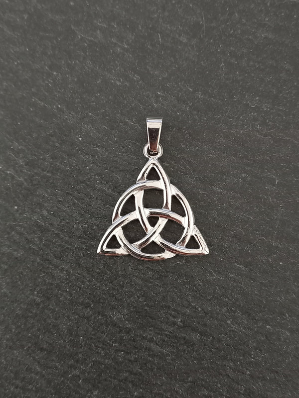 1 or 5 Celtic Trinity Knot Pendants Stainless Steel 27x25x2.5mm