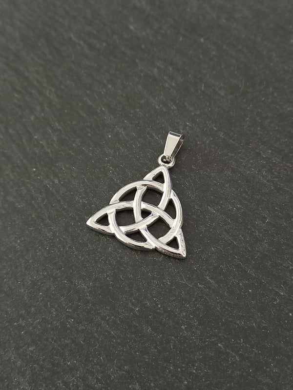 1 or 5 Celtic Trinity Knot Pendants Stainless Steel 27x25x2.5mm