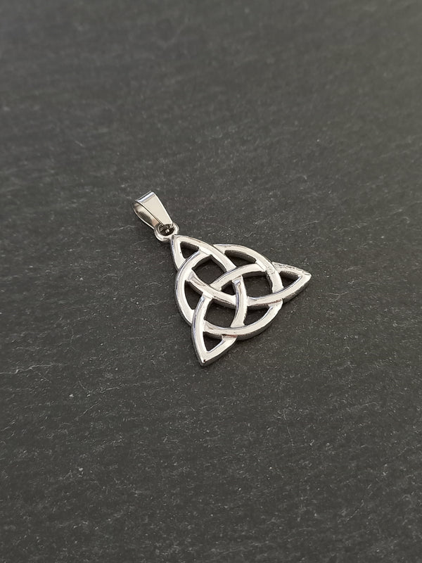 1 or 5 Celtic Trinity Knot Pendants Stainless Steel 27x25x2.5mm
