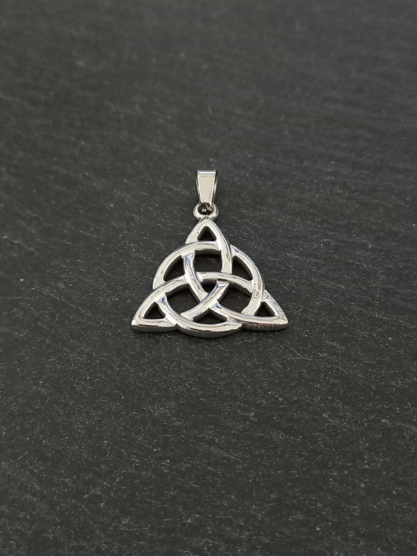 1 or 5 Celtic Trinity Knot Pendants Stainless Steel 27x25x2.5mm
