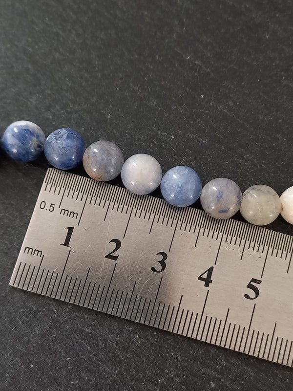8.6mm Natural Sodalite Undyed Gemstone Beads Full 15 inch Strand