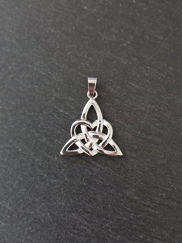 1 or 5 Celtic Trinity Love Knot Pendants Stainless Steel 27x25x3mm
