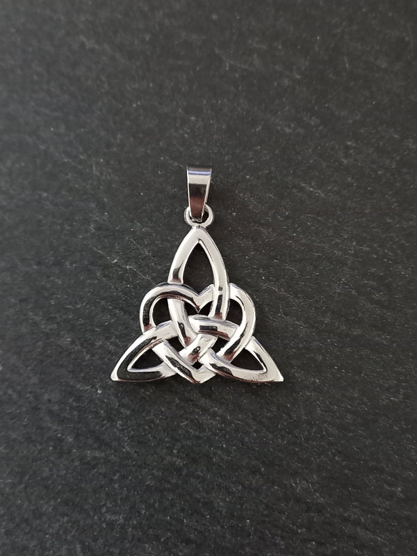 1 or 5 Celtic Trinity Love Knot Pendants Stainless Steel 27x25x3mm