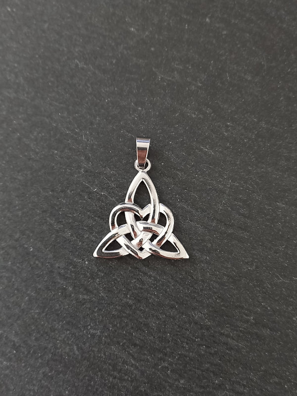 1 or 5 Celtic Trinity Love Knot Pendants Stainless Steel 27x25x3mm