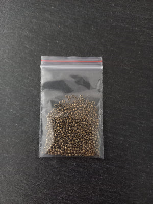 Approx. 500 (7g) pack of 2mm Crimp Beads in Bright Gold, Rose Gold or Silver, Antique Silver, Bronze or Gunmetal Hole: 1.2mm