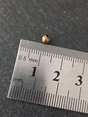 500 Antique Bronze Tone 4mm Hollow Round Spacer Beads Hole: 1.6mm