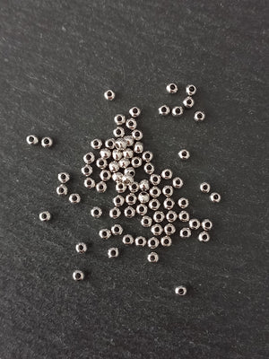 100 or 500 Solid 3mm Antique Silver Tone Alloy Beads Hole: 1mm