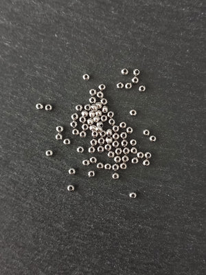 100 or 500 Solid 3mm Antique Silver Tone Alloy Beads Hole: 1mm
