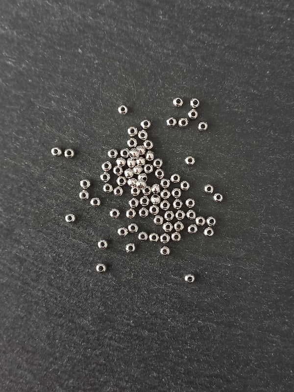 100 or 500 Solid 3mm Antique Silver Tone Alloy Beads Hole: 1mm
