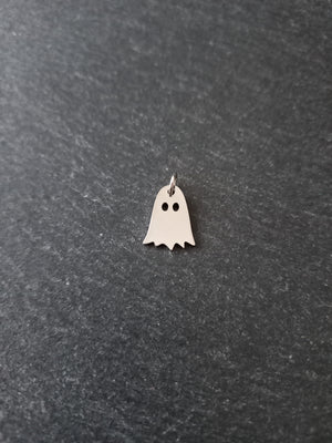 2 or 10 Ghost Charms Stainless Steel 14.5x10.5mm Nickel FREE