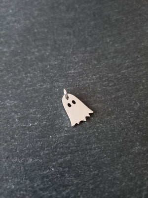 2 or 10 Ghost Charms Stainless Steel 14.5x10.5mm Nickel FREE