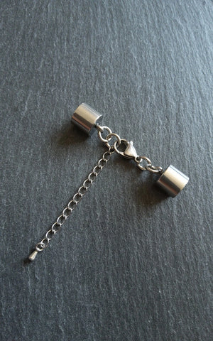 2 or 10 Stainless Steel End Cap Sets for 9.5mm Cord (10mm End Caps) UK