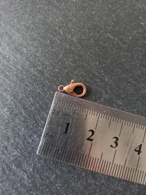 20 or 100 Antique Copper Tone 12mm Lobster Clasps Metal Alloy 12x6mm Nickel FREE