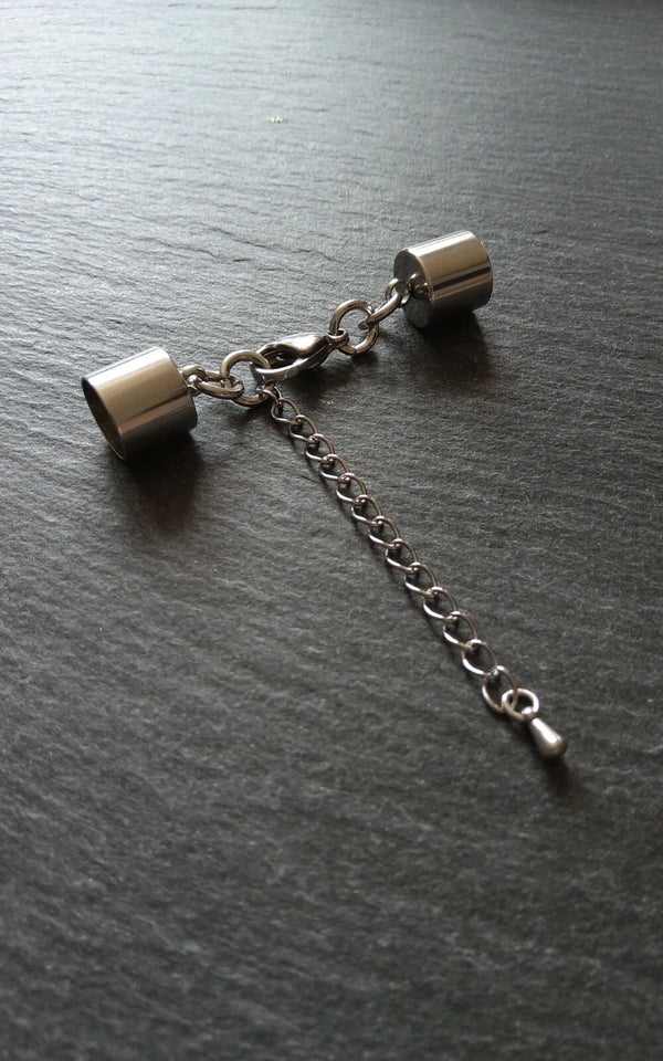 2 or 10 Stainless Steel End Cap Sets for 9.5mm Cord (10mm End Caps) UK