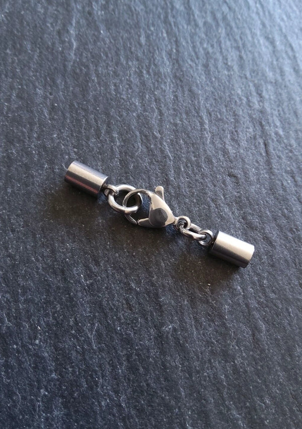 Stainless Steel End Cap Sets for 2.5mm to 3mm Cord (3.2mm end caps)