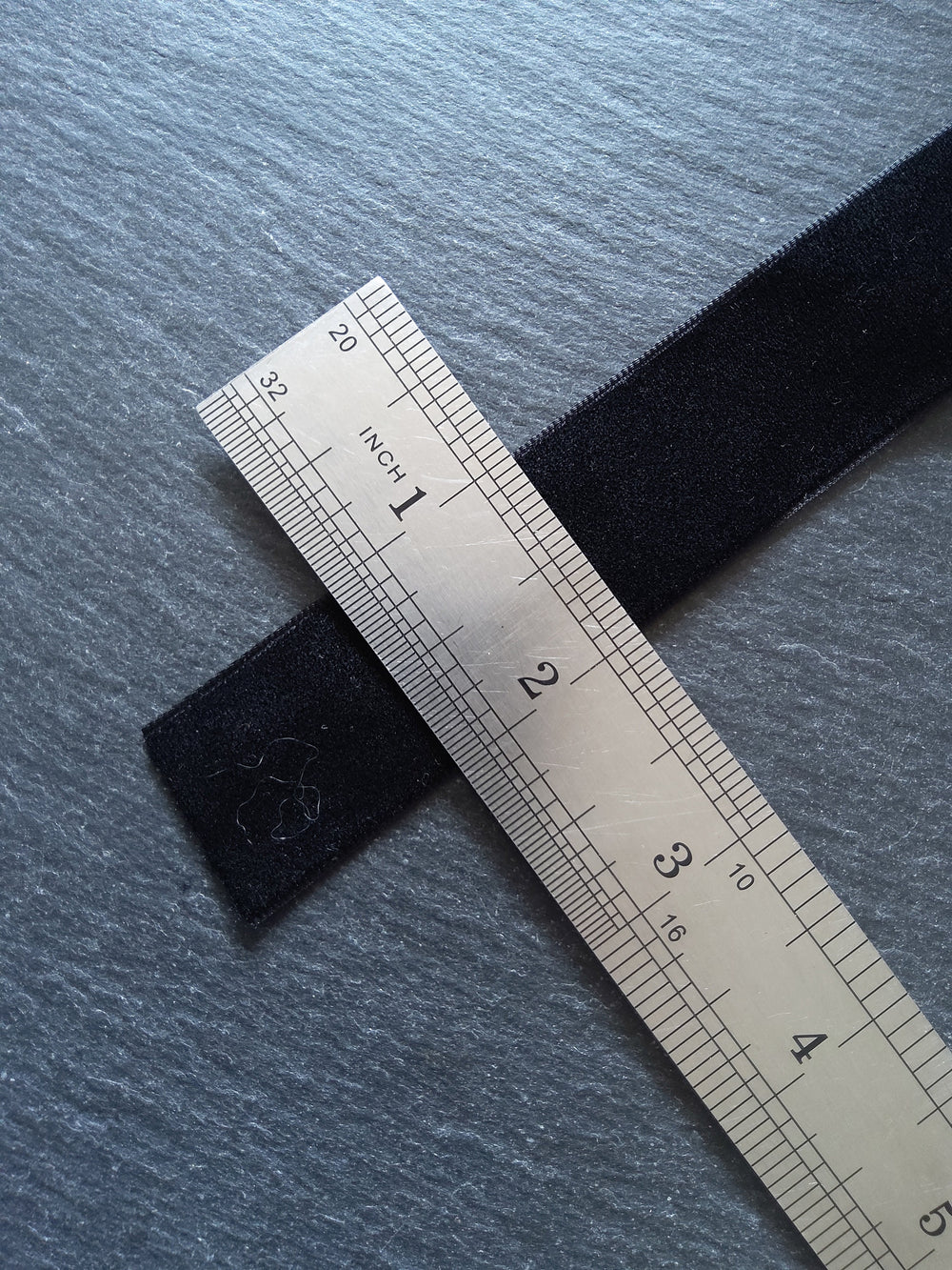 Single Face Black Velvet Ribbon 1 inch (25mm) Wide - ContentedCatz