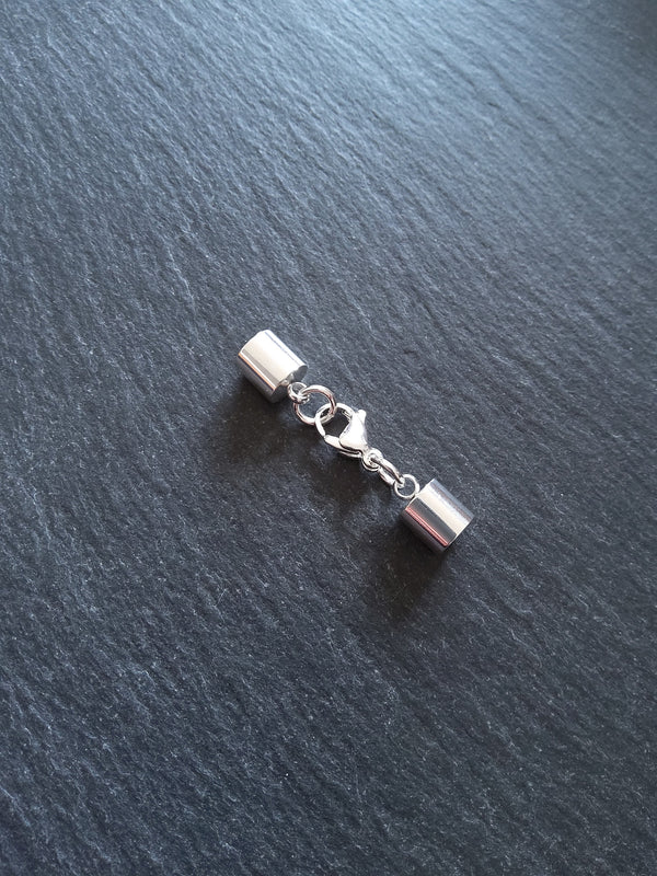 2 or 10 Bright Silver Stainless Steel End Cap Sets for 6.5mm Cord (7mm end caps) - ContentedCatz