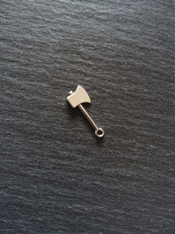 10 or 50 Axe Charms Antique Silver Tone Alloy 25x10mm - ContentedCatz