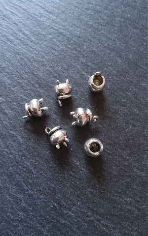 6 or 30 Cauldron Charms Antique Silver Tone 12x8x8mm - ContentedCatz