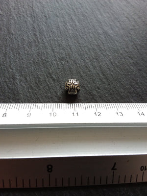 10 or 50 Antique Silver 8mm Rounded Cross Beads 8x8x7mm - ContentedCatz
