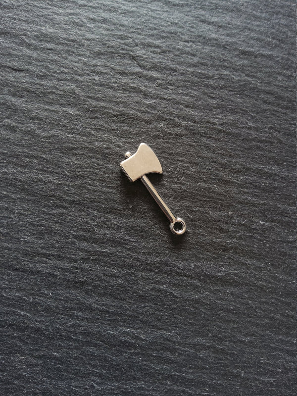 10 or 50 Axe Charms Antique Silver Tone Alloy 25x10mm - ContentedCatz