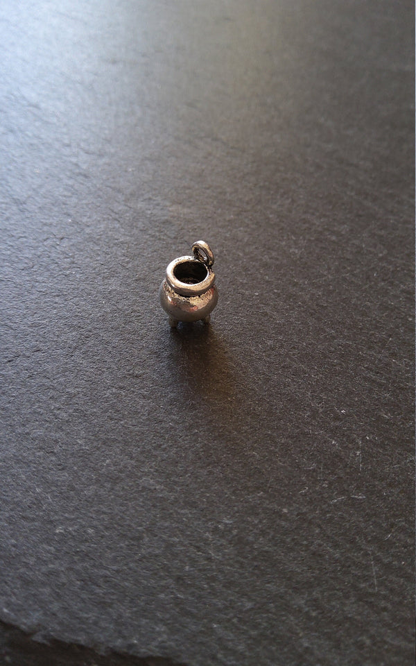 6 or 30 Cauldron Charms Antique Silver Tone 12x8x8mm - ContentedCatz