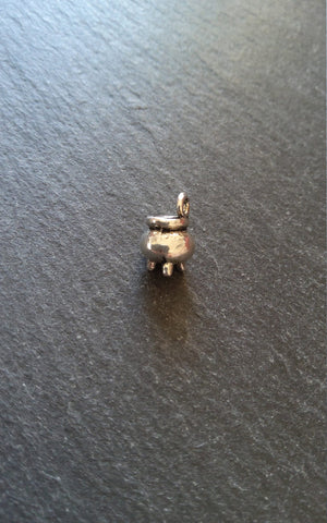 6 or 30 Cauldron Charms Antique Silver Tone 12x8x8mm - ContentedCatz