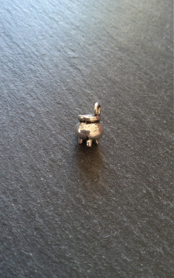 6 or 30 Cauldron Charms Antique Silver Tone 12x8x8mm - ContentedCatz