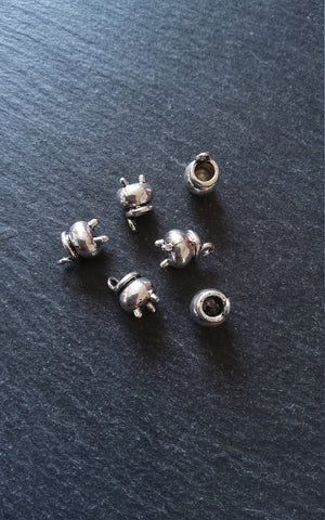6 or 30 Cauldron Charms Antique Silver Tone 12x8x8mm - ContentedCatz