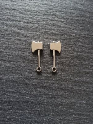10 or 50 Axe Charms Antique Silver Tone Alloy 25x10mm - ContentedCatz