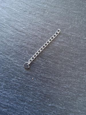 6 Stainless Steel Extender Chains with Choice of Drop 50mm (2") Long - ContentedCatz