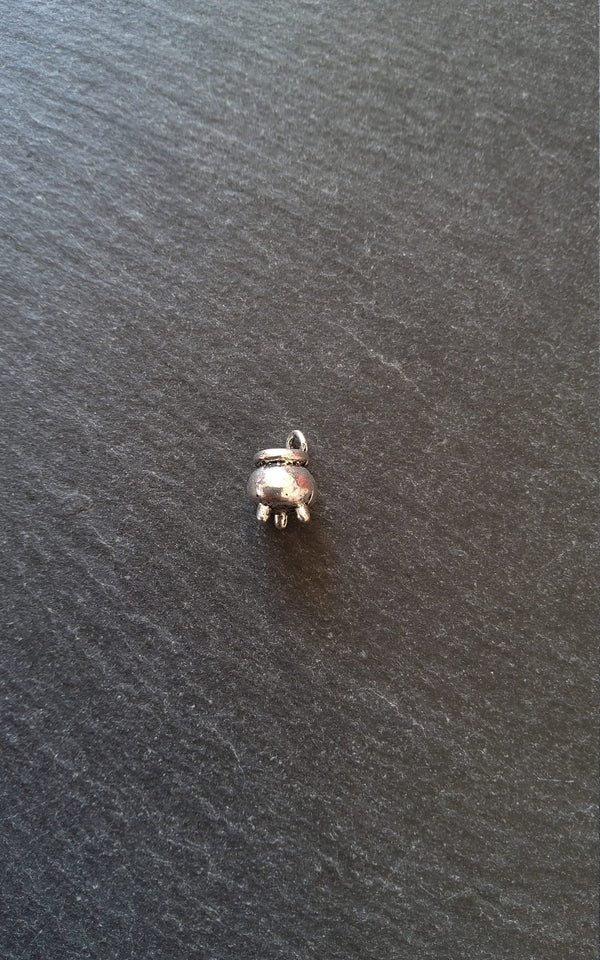 6 or 30 Cauldron Charms Antique Silver Tone 12x8x8mm - ContentedCatz