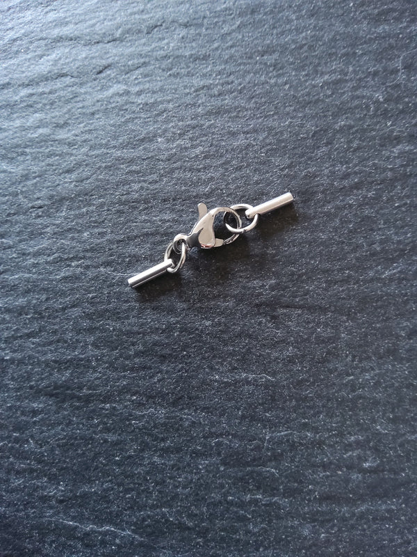 5 or 25 Stainless Steel Rounded End Cap Sets for 0.5mm Cord Necklaces (1mm end caps) - ContentedCatz