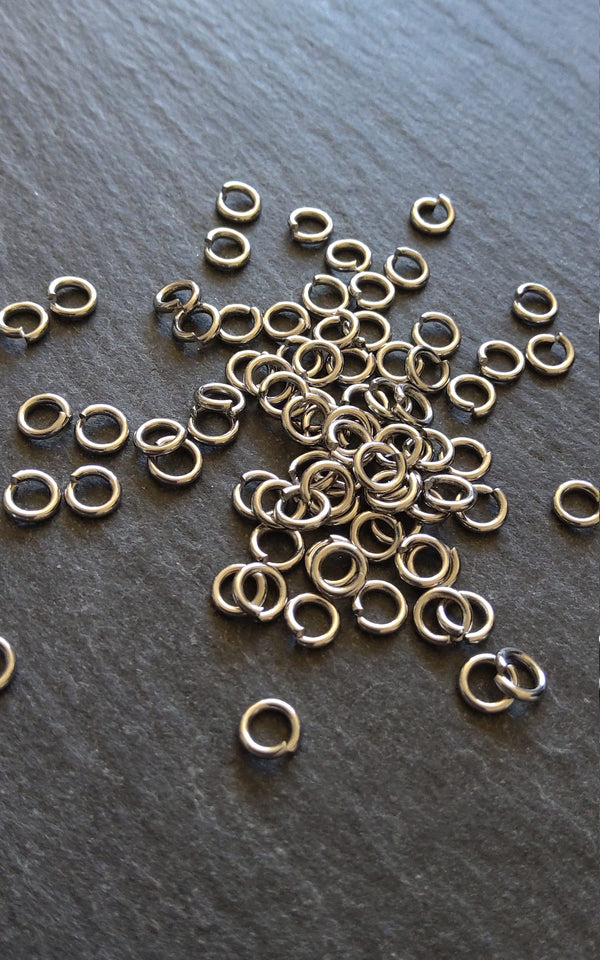 100 or 500 Stainless Steel Jump Rings 5mm Very Strong 1mm (18 Guage) - ContentedCatz