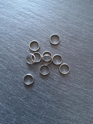 4 or 20 Stainless Steel 12mm CLOSED Jump Rings Strong 12x1x2.5mm - ContentedCatz
