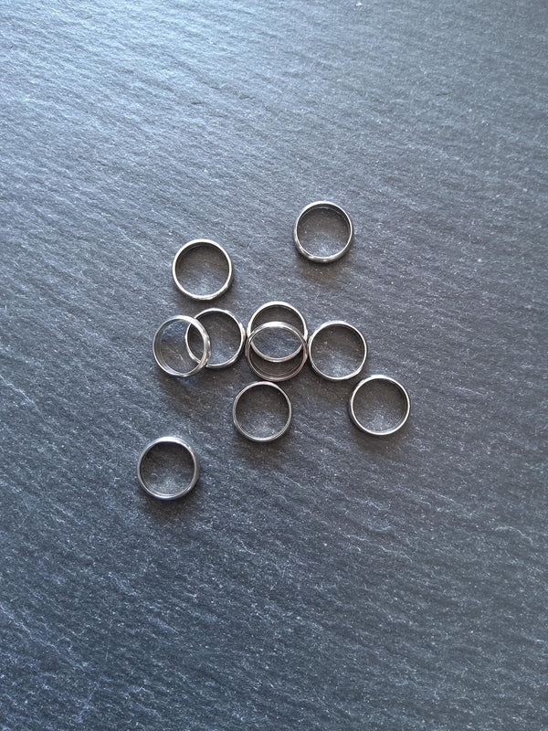 4 or 20 Stainless Steel 12mm CLOSED Jump Rings Strong 12x1x2.5mm - ContentedCatz