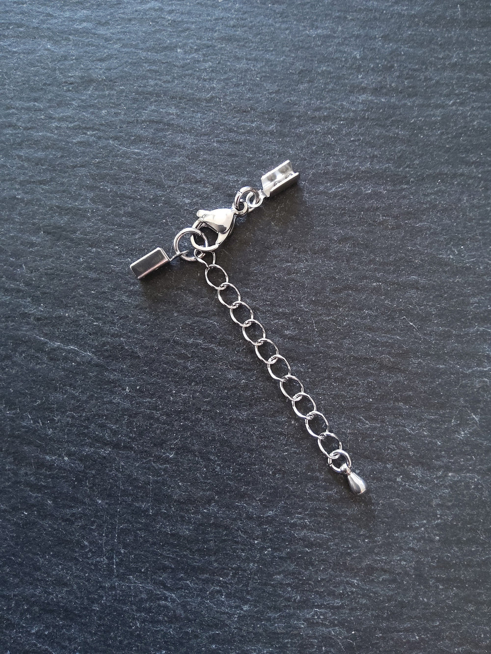 Stainless Steel Folding Crimp End sets for 1.5mm to 2mm Cord - ContentedCatz