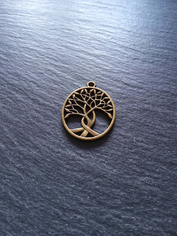 4 or 20 Oval Tree of Life Pendants Antique Bronze Tone Alloy 32x24mm - ContentedCatz