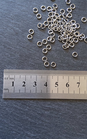 100 or 500 Stainless Steel Jump Rings 5mm Very Strong 1mm (18 Guage) - ContentedCatz
