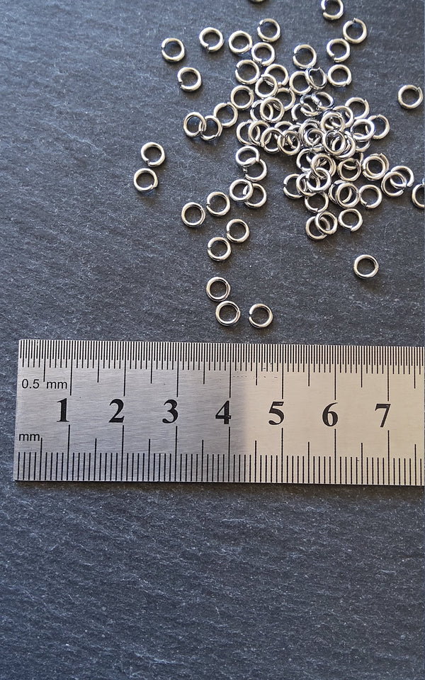 100 or 500 Stainless Steel Jump Rings 5mm Very Strong 1mm (18 Guage) - ContentedCatz