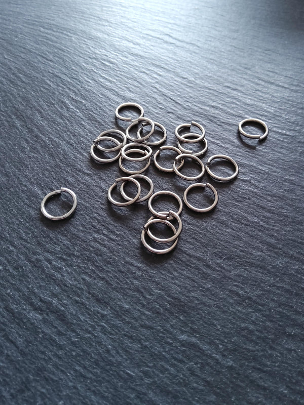 20 or 100 Stainless Steel 12mm Jump Rings Strong 1.4mm (14 gauge) - ContentedCatz